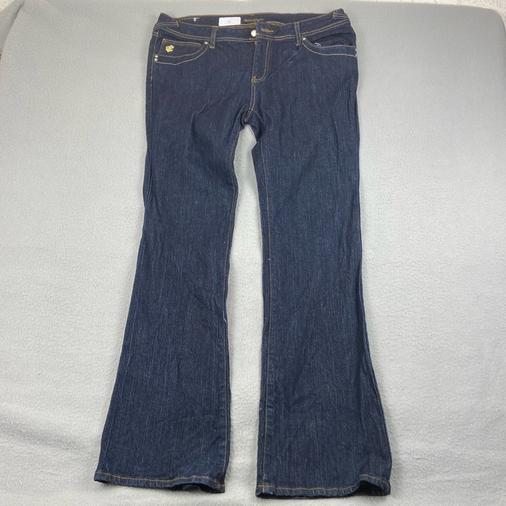 Roca Women Rhinestone Pockets Stretch Denim Blue Jean